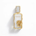 Nightly Moon le bonheur edp 100ml gold-toned perfume bottle with white rose-embossed cap and ornate gold floral design